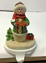 Transpac stocking holder hanger Snowman as is x5663A - $340.99 MXN