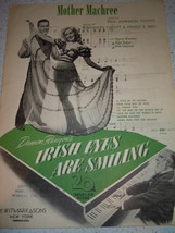 Vintage Mother Machree From Irish Eyes Are Smiling Sheet Music  - $3.99