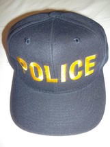 POLICE Hat/Cap - Adult One Size - Colors: Black/Gold - Otto Cap Co. - NWOT - $12.99