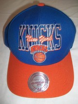 New York Knicks Mitchell&amp;Ness Snapback Cap(Blue/Orange)-Adult One Size - £11.98 GBP