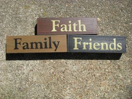 30942FFF-Faith Family & Friends  set of 3 wood blocks - $6.95