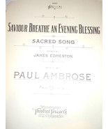 Vintage Saviour Breathe An Evening Blessing Sheet Music 1928 - £2.33 GBP