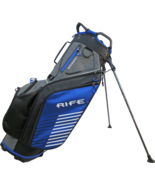 Rife Golf Premium Blue Black Gray Stand Bag 9 inch 7-way Friendly Separa... - $200.98 CAD