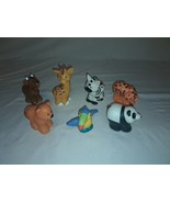 Fisher Price Little People Lot of 7 Animals - Goat Zebra Giraffe Panda T... - $15.00