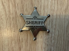Sheriff Badge Pin Silver Star - $19.80