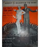Vintage About A Quarter To Nine Sheet Music 1935 - €2,59 EUR