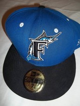 Miami Florida Marlins New Era MLB Hat/Cap Colors: Blue/Black - Size: 7 1/8 - NEW - £11.77 GBP