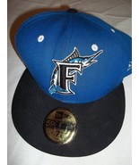 Miami Florida Marlins New Era MLB Hat/Cap Colors: Blue/Black - Size: 7 1... - £11.95 GBP