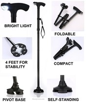 collapsible walking stick - £19.66 GBP