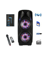 beFree Sound Double 10 Inch Subwoofer Portable Bluetooth Party PA Speaker - £173.85 GBP