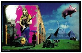 PINK FLOYD COLLAGE ROCK POSTER 11x17 ICONIC GUITAR DAVID GILMOUR ANIMALS... - $11.20