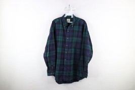 Vintage 90s Gap Mens Large Faded Collared Flannel Button Down Shirt Plaid Cotton - £35.57 GBP