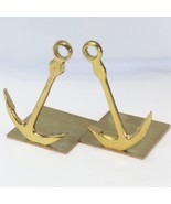 Anchors Away Nautical Brass Ship Anchor Bookends Marine Navy Vintage Cor... - $57.62 CAD