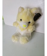 Vintage Plush 4 Play Stuffed Toy Plushie Yellow White Teddy Bear  - £15.61 GBP