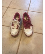 NIKE WOMEN SNEAKERS SWOOSH HOT PINK AND WHITE SIZE 8 SMELL GOOD - $37.33