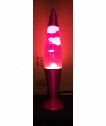 Jambo 16&quot; Tall Liquid Lamp White Wax Pink Liquid Like-NEW - $19.99