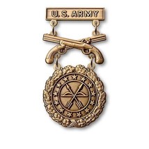 ARMY EXCELLENCE IN COMPETITION BRONZE PISTOL USA MADE MILITARY BADGE - $89.99