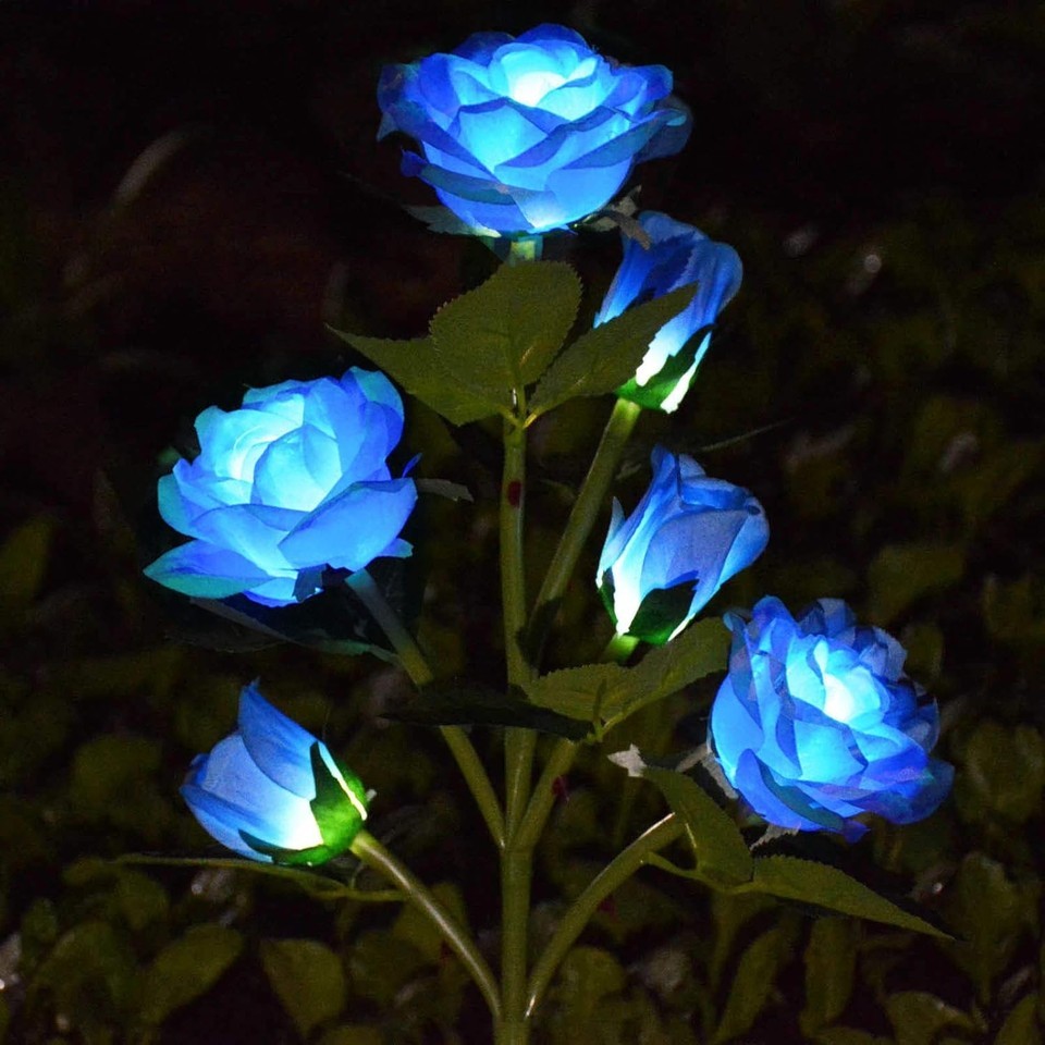 [Upgraded 6 Flowers] Solar Powered Decorative Rose Garden Stake Lights, ... - $26.61