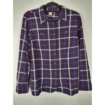 Duluth Trading Button Front Mens M Multicolor Plaid Long Sleeve Collared... - £15.56 GBP