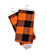 Primitives by Kathy Dish Towels 20x28 Orange Black Plaid Fall Halloween ... - £10.16 GBP