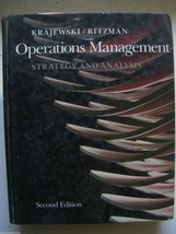 Operations Management Strategy And Analysis 2nd Edition Krajewski Ritzman 1990 - £36.63 GBP