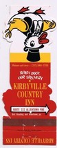 Matchbook Cover Kirbyville Country Inn Allentown PA - £2.33 GBP