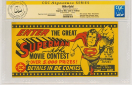 CGC SS SIGNED Mike Gold Original Superman Movie Contest Promo Ad ~ Curt Swan Art - £124.55 GBP