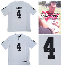Derek Carr Signed Oakland Raiders Football Jersey COA Proof Autographed ... - £231.96 GBP