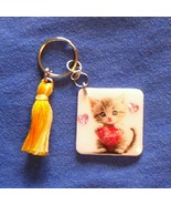 Cute Kitty - Handmade Keychain - $15.00