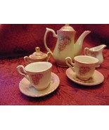 Victoria&#39;s Garden Porcelain Mini Child&#39;s Tea Set with Rose&#39;s - £23.54 GBP