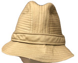 Vintage Fedora Khaki Beige Canvas Hat Country Gentlemen Trav&#39;ler Size 7 - £14.00 GBP