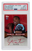 Cam Newton Firmado 2011 Topps Rookie Rojo Zona # Cn Panthers Fútbol Card PSA / - £236.27 GBP