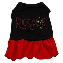 Black &amp; Red Rhinestone Rockstar Dog Dress - XXXL - £13.29 GBP