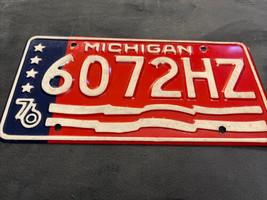 Vintage Original 1976 Michigan  Bicentennial License Plate America USA 76 - £11.82 GBP
