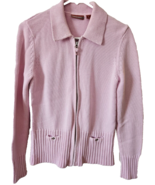 Nordstrom Womens Sweater Size Med Pink 100% Cotton Long Sleeved Button P... - $14.87