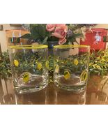 Anthropologie Dupe Lemon Whiskey/Juice/Cocktail  Glasses SET of 2 - $29.70