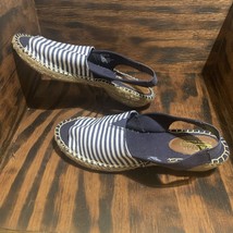 CLIFFS BY WHITE MOUNTAIN BLUE WHITE STRIPE CHYME SLINGBACK ESPADRILLE 8 ... - $18.63