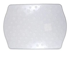 Dog Placemat 19x13 Waterproof White Puppy Pet Dish Feeding Food Bowl Solid Mat - £11.67 GBP