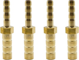 Suiwotin 4PCS Brass Hose Brab 1/4&quot; to 1/8&quot; Brass Hose Barb Reducer Fitti... - £9.36 GBP