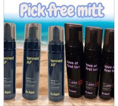 B.Tan Love At First Tan or Tanned AF  1 Hr Self Tan Mousse 6.7oz  free mitt - $16.80+