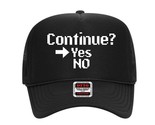Continue? Yes No Hat Cap Vintage Trucker Style Mesh Snapback Foam Front - $19.79