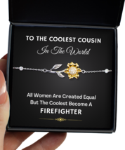Firefighter Cousin Bracelet Gifts - Sunflower Bracelet Jewelry Present From  - £40.14 GBP