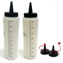 2 Hair Color Applicator Bottles 8 Oz Fluid Mix Coloring Toners Cosmetic Salon ! - £16.50 GBP