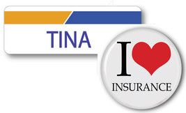 Tina Progressive Insurance Pin Back Name Badge &amp; Button Halloween Ships Free - $17.24