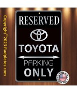 TOYOTA Parking 8&quot;x12&quot; Brushed Aluminum and translucent Classy Black sign - £15.36 GBP