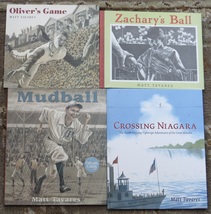 4 Matt Tavares books 2 SIGNED Crossing Niagara, Mudball, Zachary&#39;s Ball - £20.56 GBP