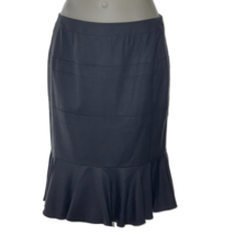CARLISLE Skirt Women&#39;s Size 8 Peplum Hem Wool Skirt Horizontal Seamed Pa... - $26.99
