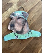 Vintage 90s Dr Appell Art Annie Rhinehart Wood Terrier Dog Clothes Hanger - $599.09 MXN