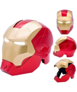 Iron Man Mask Full Helmet Led Eyes Cosplay Open and Close Mask Upward Ki... - £47.40 GBP