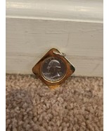 1972 Quarter Vintage Novelty Keychain Tag 1.5&#39;&#39; Silver Color - $8.54